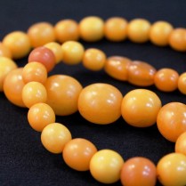 Vintage natural amber beads necklace